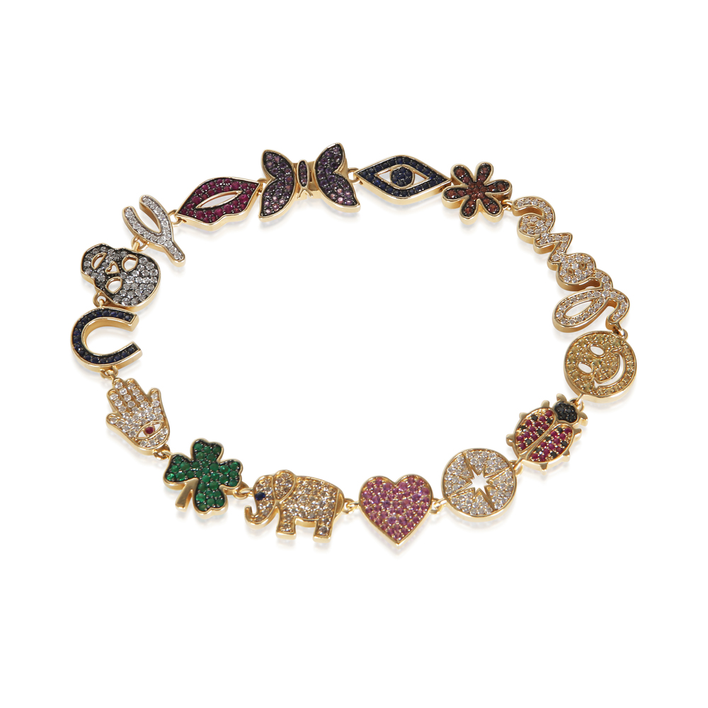 Yellow Gold Diamond Icon Bracelet